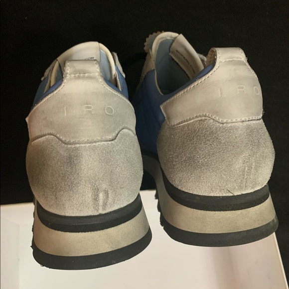 IRO Women’s Vintager suede trim sneaker. Sky blue. - Picture 8 of 12